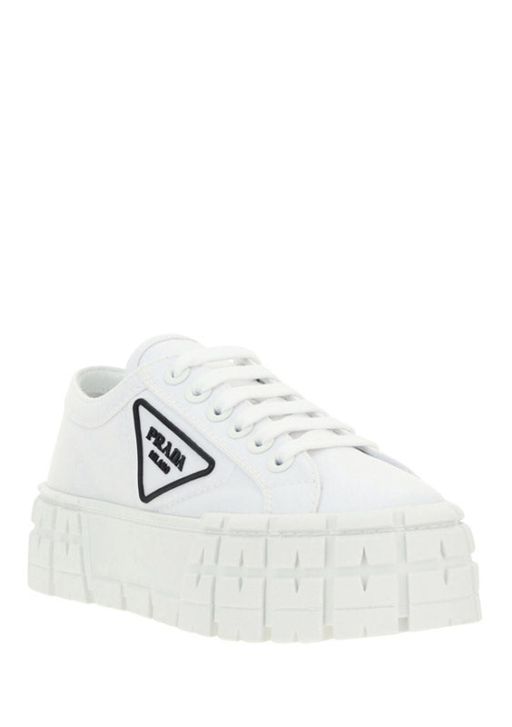 Nylon Gabardine Sneakers - White