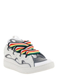 Leather Curb Sneakers - White