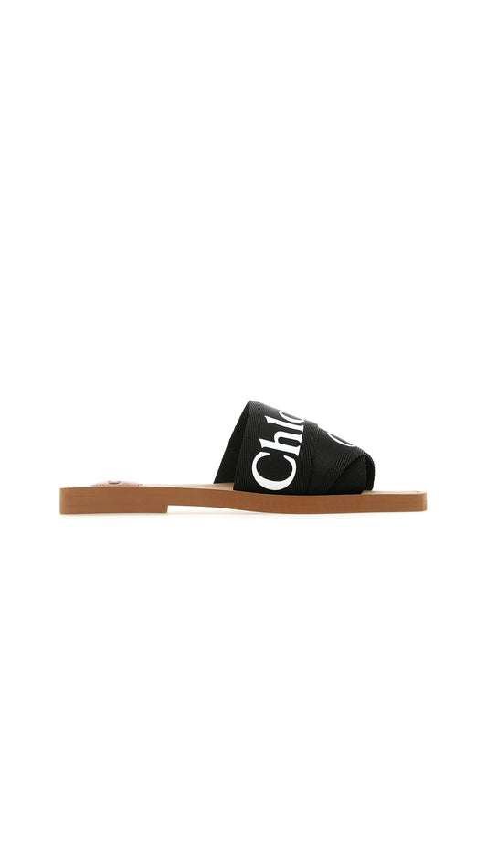 Woody Mule Sandals - Black.