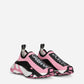Stretch Mesh Fast Sneakers - Pink/Black/White