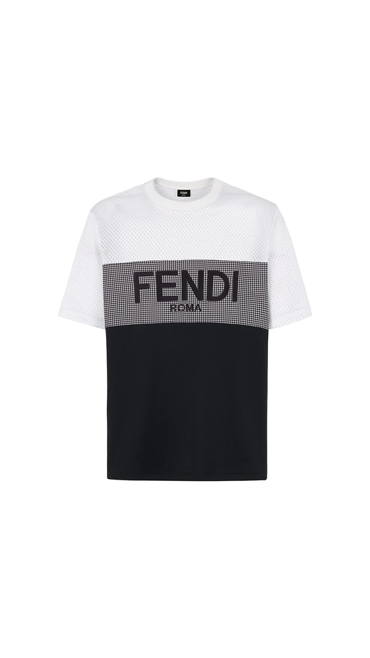 FENDI T-Shirt - White/Black/Grey.