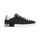 Calfskin Nappa Portofino Sneakers  - Black -
