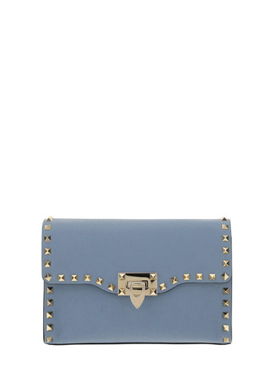 Small Rockstud Grainy Calfskin Crossbody Bag - Niagara.