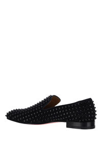 Dandelion Spikes Loafers in Suede - Black