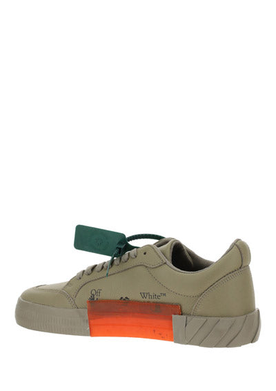 Low Vulcanized Calf Leather Sneakers - Military Green