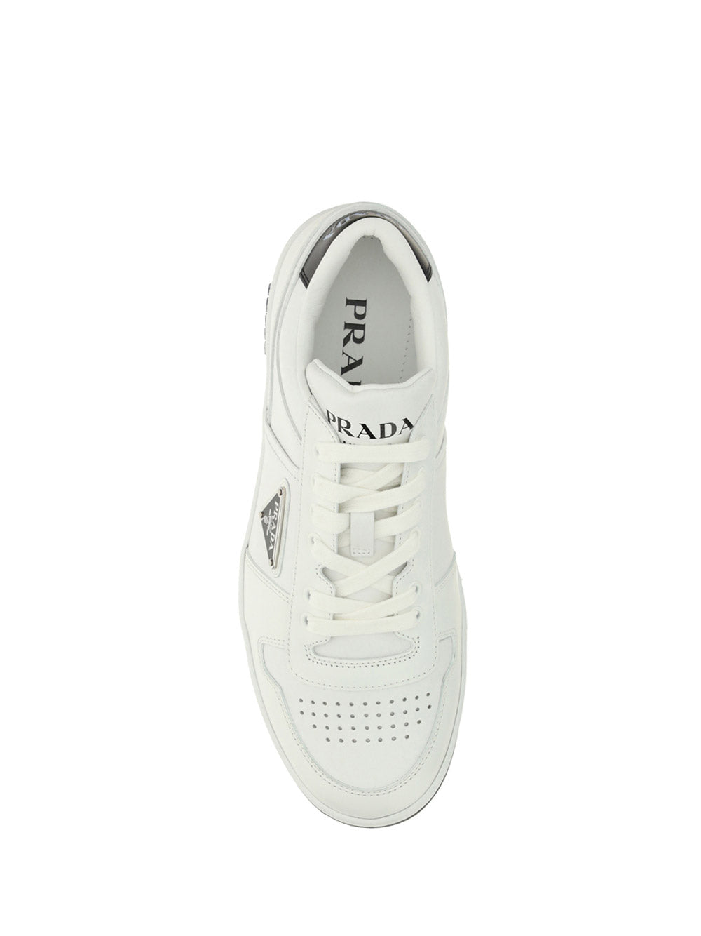 Logo Leather Sneakers - White