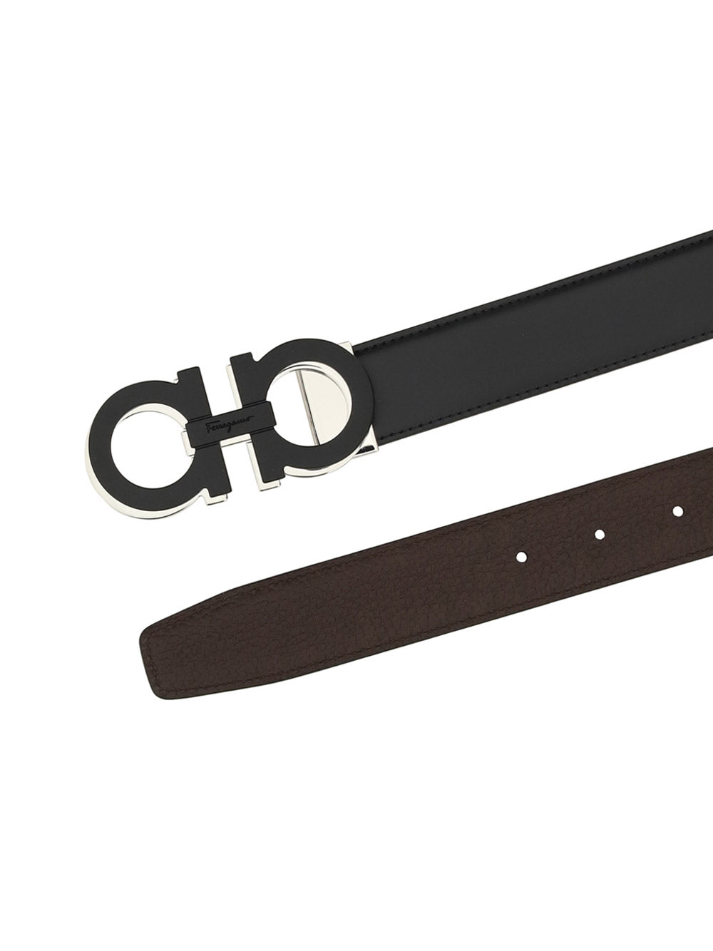 Reversible and Adjustable Belt - Black / Brown