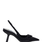Re-Nylon Slingback Pumps - Black