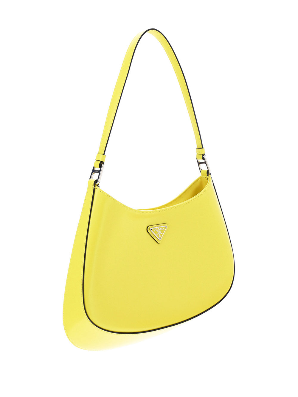 Prada Cleo Brushed Leather Shoulder Bag - Yellow.