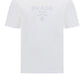 Cotton Embroidered  T-Shirt - White