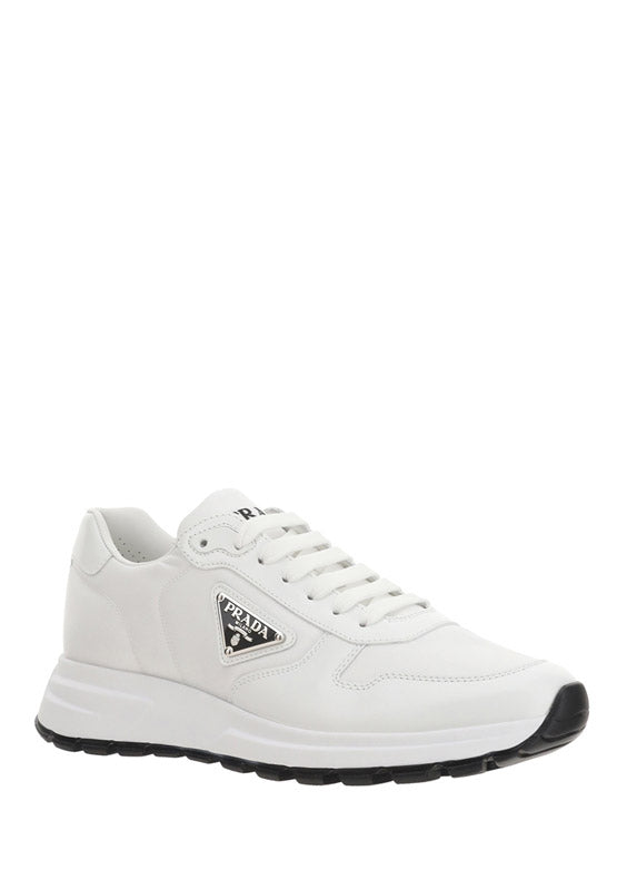 Prax 01 Sneakers in Nylon & Leather - White