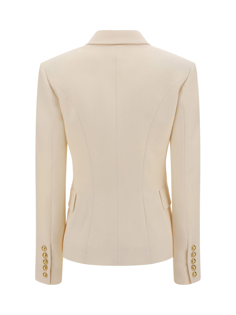 Grain de Poudre Double-Breasted Jacket - White