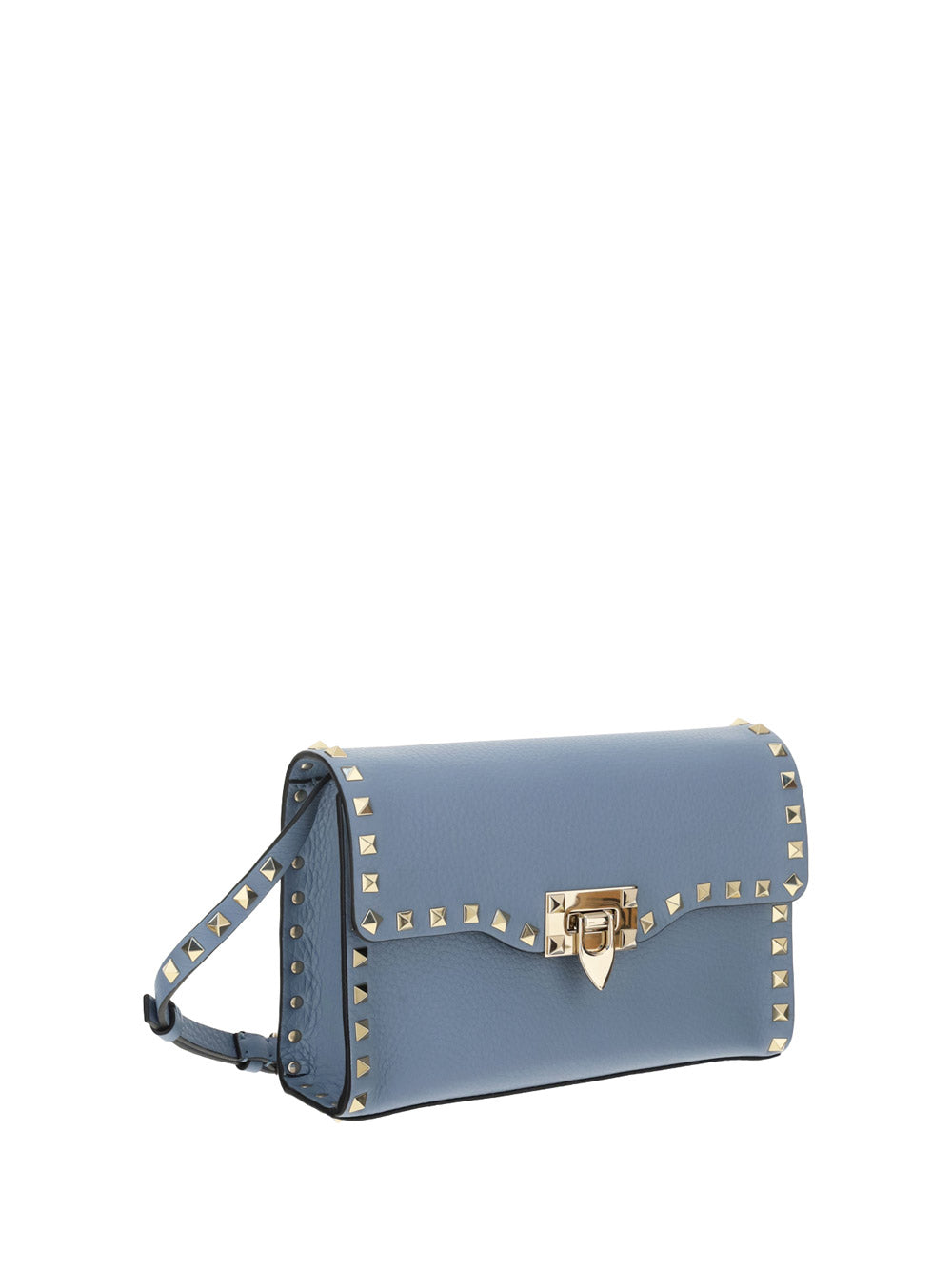 Small Rockstud Grainy Calfskin Crossbody Bag - Niagara.
