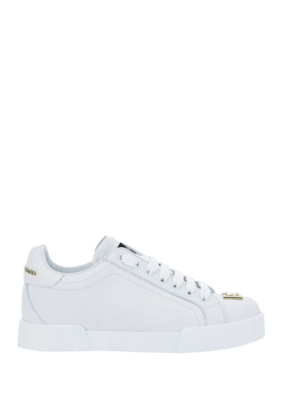 Calfskin Nappa Portofino Sneakers - White