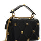 Large Roman Stud the Shoulder Bag in Nappa With Chain - Black