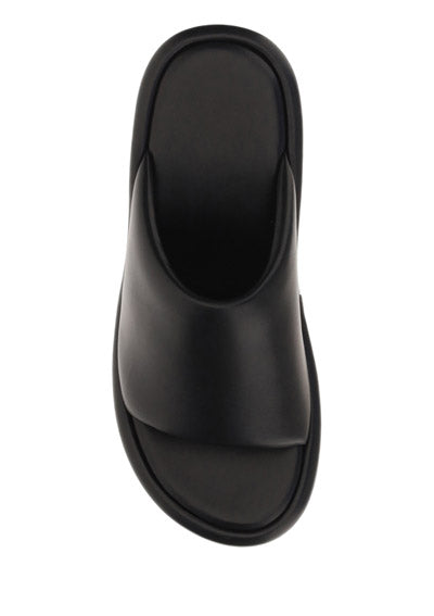 Rise Wedge Sandals - Black.