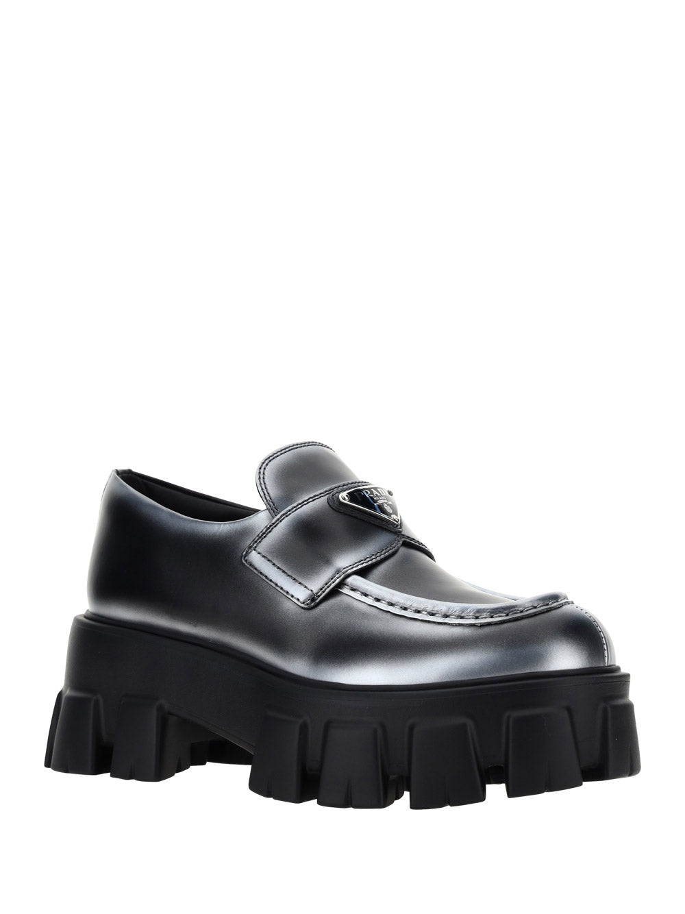 Monolith Nuanced Brushed Leather Loafers - Black