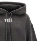 Puff Logo Hoodie in Terry - Grey