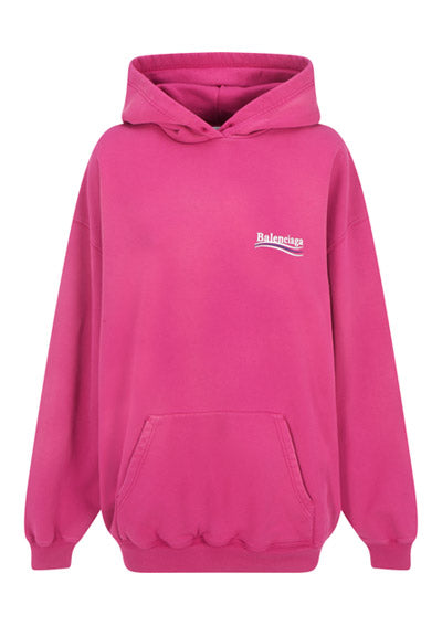 Political Campaign Medium Fit Hoodie - Pink