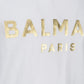 Cotton T-shirt With Paris Logo Print - White / Gold
