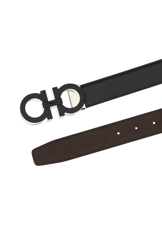 Reversible and Adjustable Belt - Black / Brown