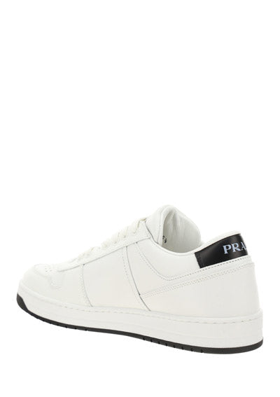 Logo Leather Sneakers - White
