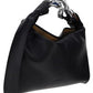 Small Chain Hobo Shoulder Bag - Black