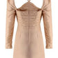 Taffeta Mini Dress -Taupe