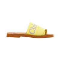 Woody Flat Mule - Yellow & Beige
