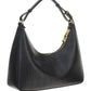 Small Moon Cut Out Bag in 4G Coated Canvas - Black.