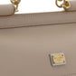 Small Sicily Bag in Dauphine Calfskin - Nude