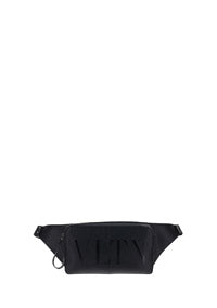 VLTN Leather Belt Bag - Black