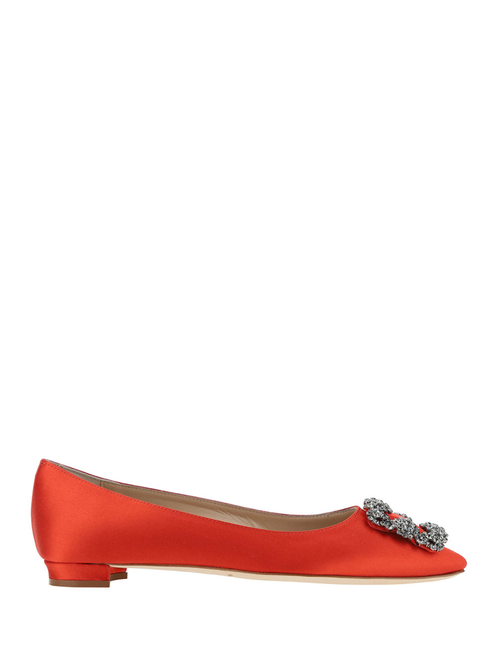 Hangisi Satin Flats - Red