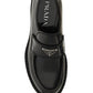 Brushed Leather Loafers - Black
