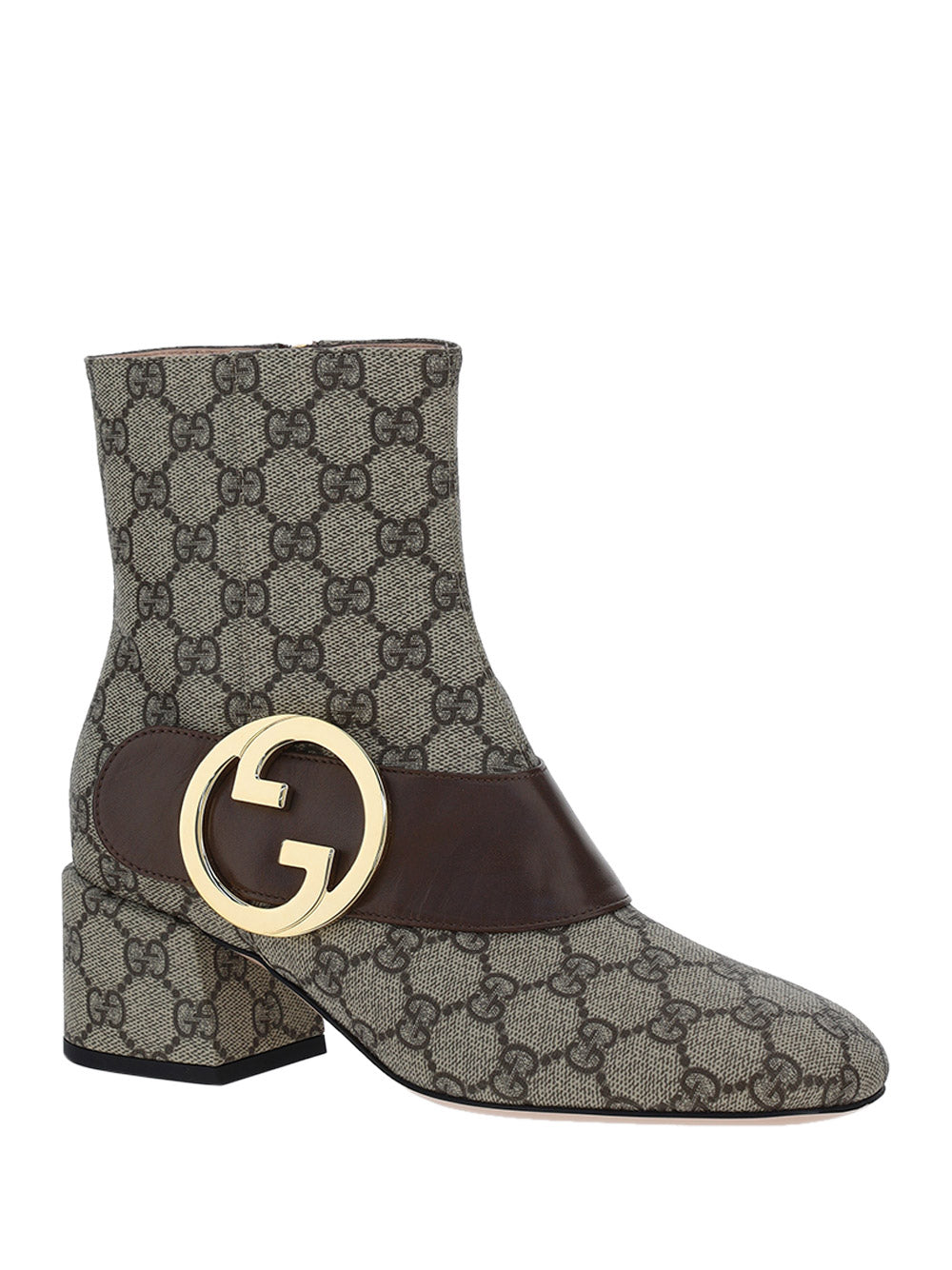 Gucci Blondie Ankle Boot - Beige/Ebony/Brown.
