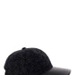 Anagram Cap In Jacquard and Calfskin - Anthracite / Black