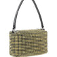 Heiress Medium Pouch in Rhinestone Mesh - Yellow