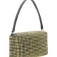 Heiress Medium Pouch in Rhinestone Mesh - Yellow