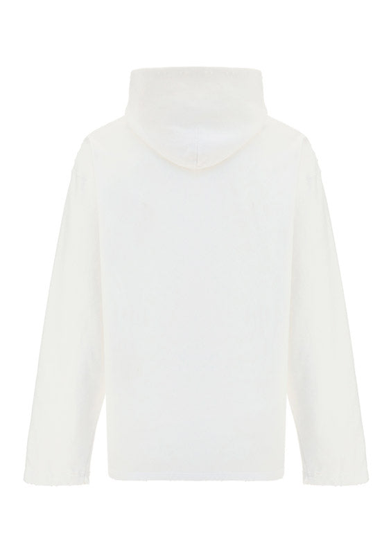 Balenciaga Logo Pixel Hoodie - White