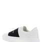 Sneakers In Leather With Givenchy Webbing - Black / White