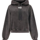 Puff Logo Hoodie in Terry - Grey
