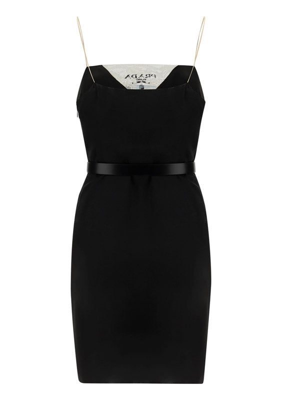 Silk Dress - Black / White