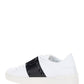 Rockstud Untitled Sneakers in Calfskin Leather with Tonal Stude - White/Black