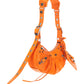 Le Cagole XS Shoulder Bag Crocodile Embossed - Orange
