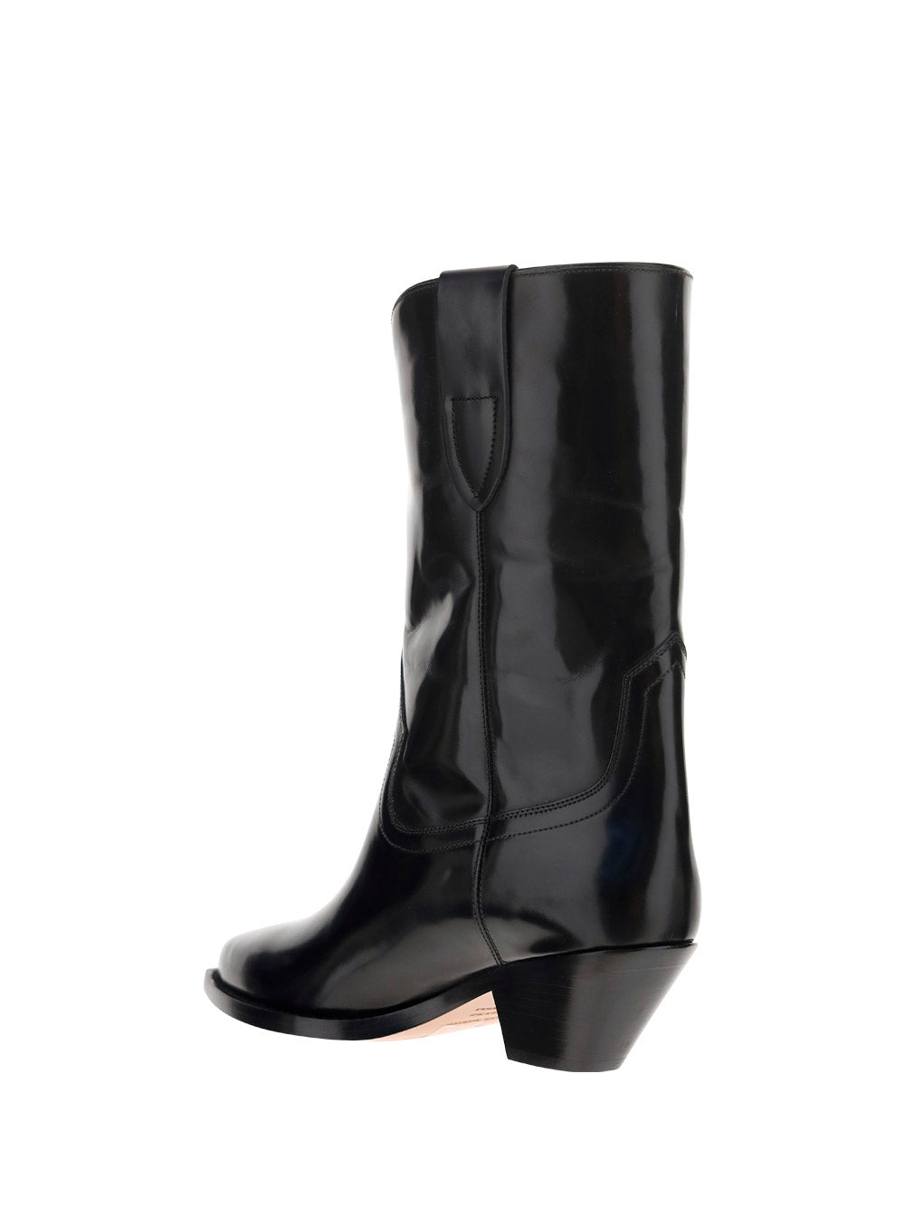 Dahope Leather Western Boots - Black