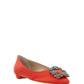 Hangisi Satin Flats - Red