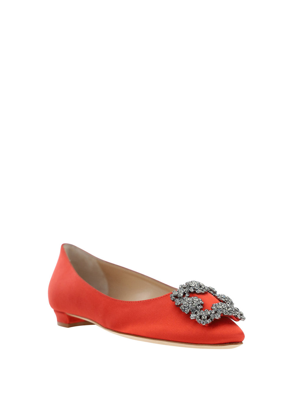 Hangisi Satin Flats - Red