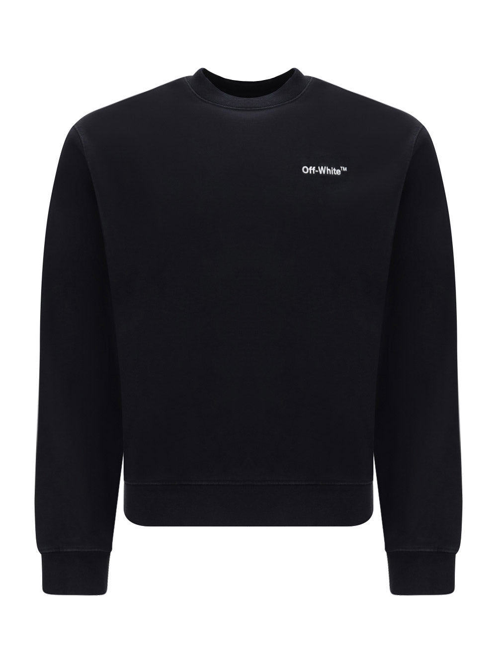 Helvetica Logo Slim Crewneck - Black