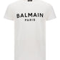 Cotton Printed Balmain Paris Logo T-shirt - White