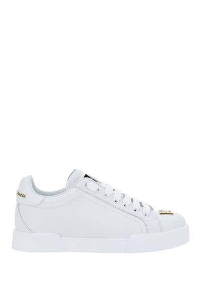 Calfskin Nappa Portofino Sneakers - White